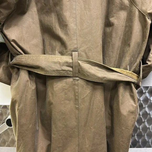Barbour Marianne Waxed Cotton Trench Coat Size 12 USA